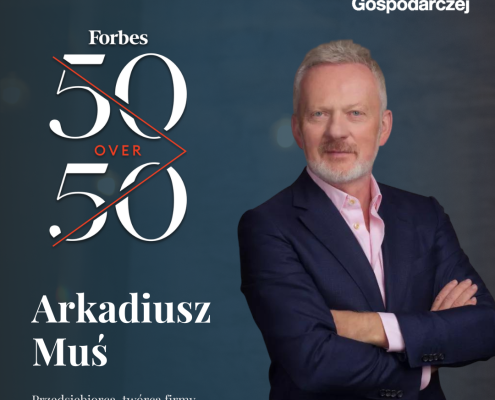 Arkadiusz Muś, prezes i założyciel Fundacji Wolności Gospodarczej, twórca firmy PRESS GLASS znalazł się w rankingu "50 Over 50" magazynu Forbes.
