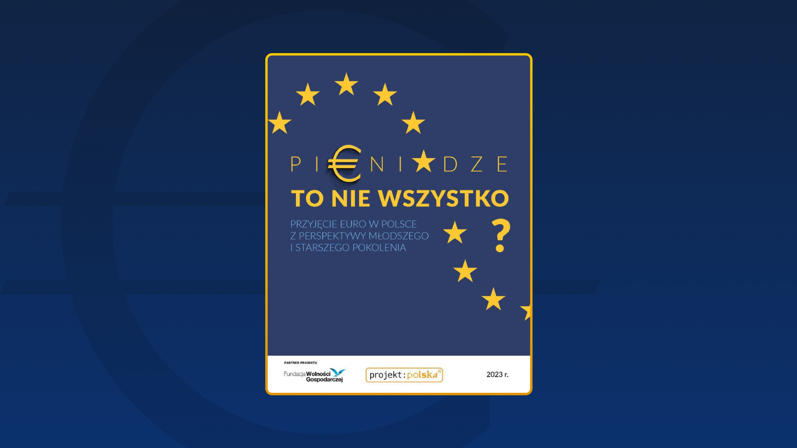 Polska zobowiązała się do wejścia do strefy euro wraz z przystąpieniem do Unii Europejskiej w 2004 r. Celem raportu Fundacji Projekt:Polska, “Pieniądze to nie wszystko? Przyjęcie euro w Polsce z perspektywy młodszego i starszego pokolenia” jest analiza postaw młodych i najstarszych Polek i Polaków wobec euro – przyszłej polskiej waluty.