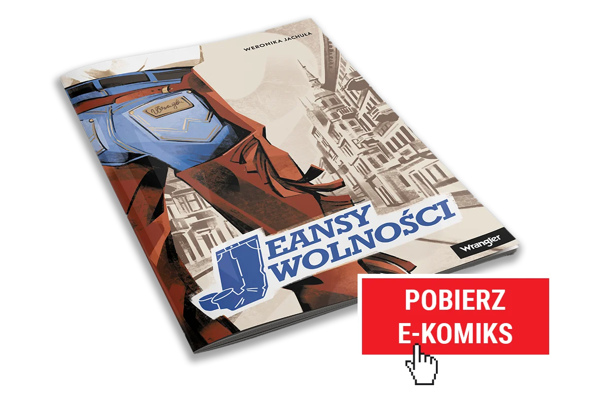 Kto stworzył pierwsze Wranglery? W ramach projektu Jeansy Wolności powstał komiks opisujący inspirującą historię pewnego biednego żydowskiego krawca pochodzącego z łódzkich Bałut. Projekt realizowany jest przez Fundację Mecenas 5.0 przy wsparciu FWG.